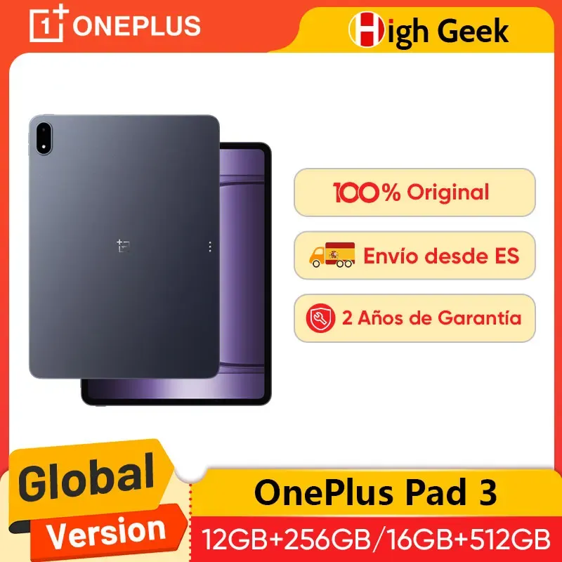 Globale Version OnePlus Pad 3 Snapdragon 8 Elite 13,2 Zoll 144Hz Bildschirm 12140mAh Akku 13MP Rückkamera 8 Lautsprecher 80W Aufladung