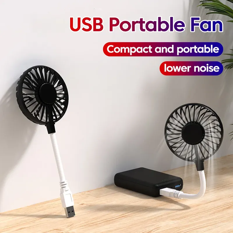 Tragbarer kleiner Ventilator, USB-Ventilator, Mini, leiser Büro-Schreibtischventilator für den Sommer im Freien und Reisen, USB-Lüfter, Mini-Play-Plug-Ventilatoren ﻿