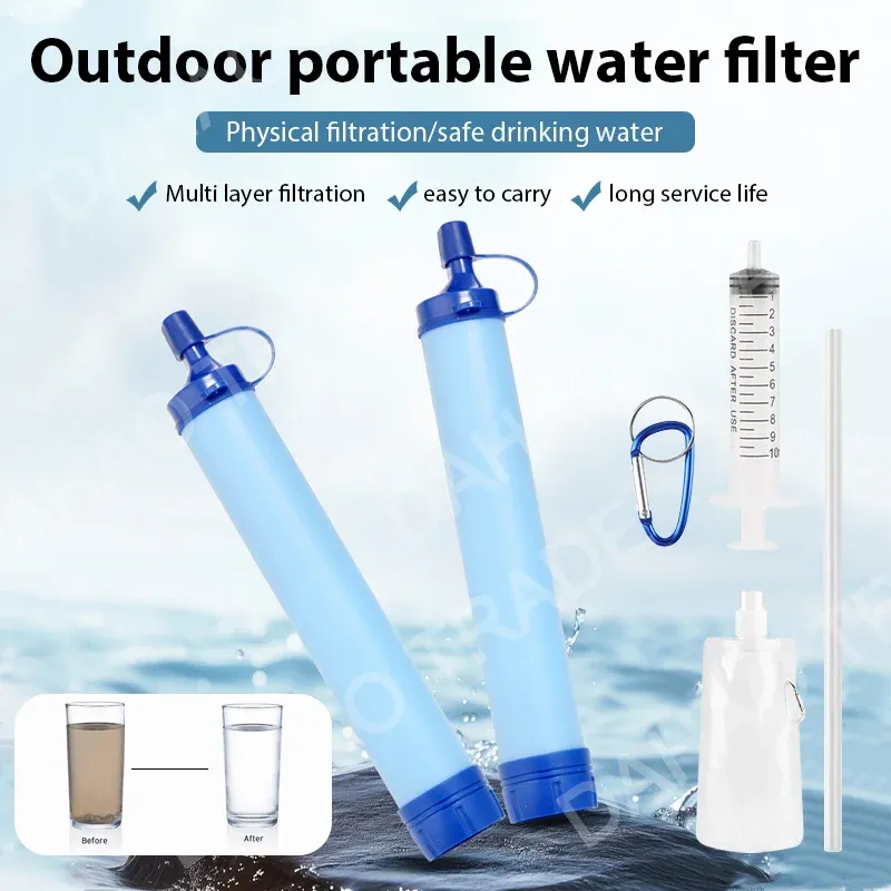 Outdoor Camping Notfall-Wasserfilter Outdoor Life Notfallfiltration Direktes Trinken individueller Wasserreiniger Steriliza