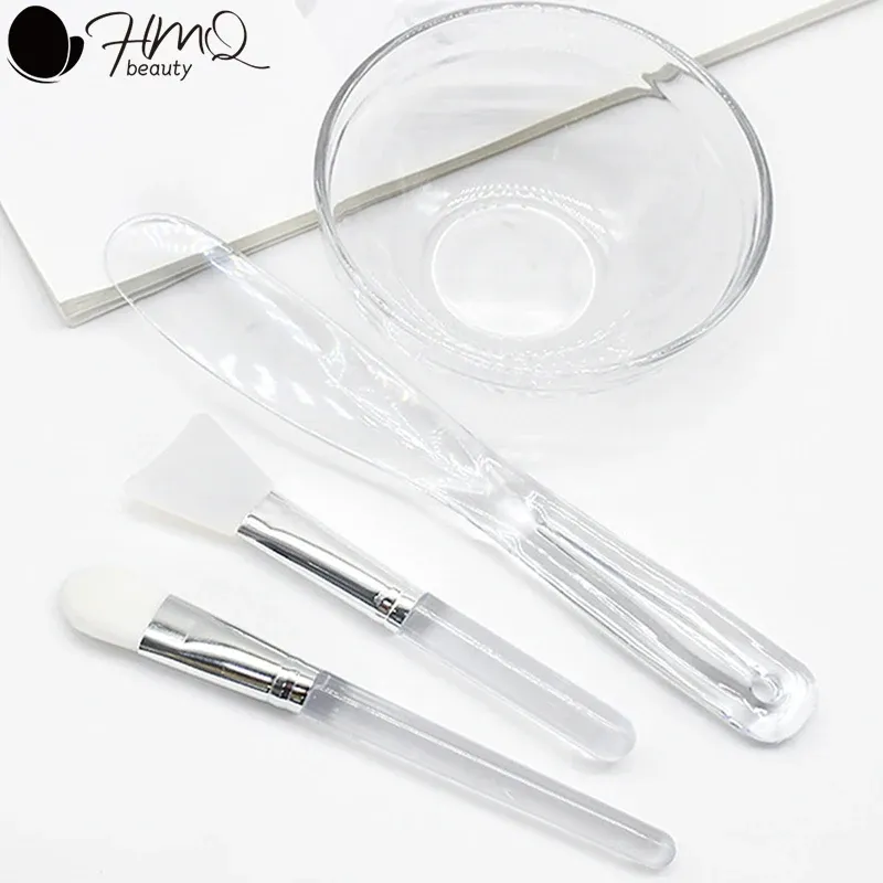 Transparentes Rührschüssel-Set, DIY-Gesichtsmaske, Mischwerkzeuge, weicher Applikator, Bürsten, Spachtel für die Tiefenreinigung des Gesichts, Schönheits-Hautpflege