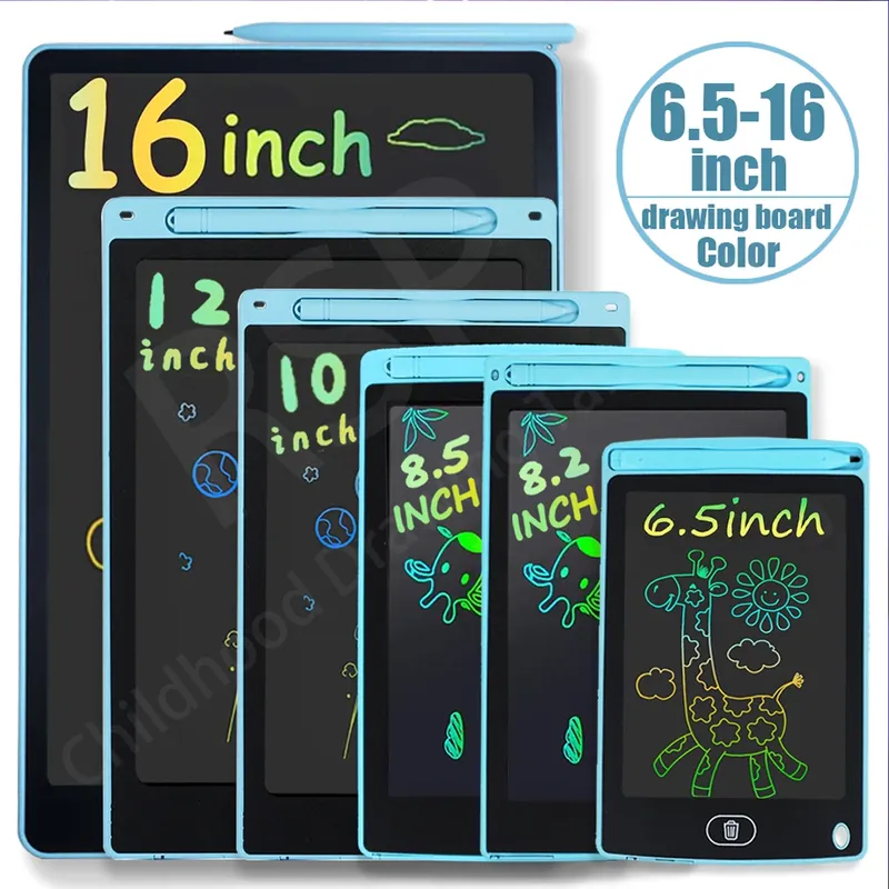 16/12/10/8,5/8,2/6,5/4,5 Zoll LCD-Grafiktablett, Farbzeichentablett, 3 4 5 6 7 8 Jahre Kindergeburtstagsgeschenke/Weihnachten/Reisespielzeug