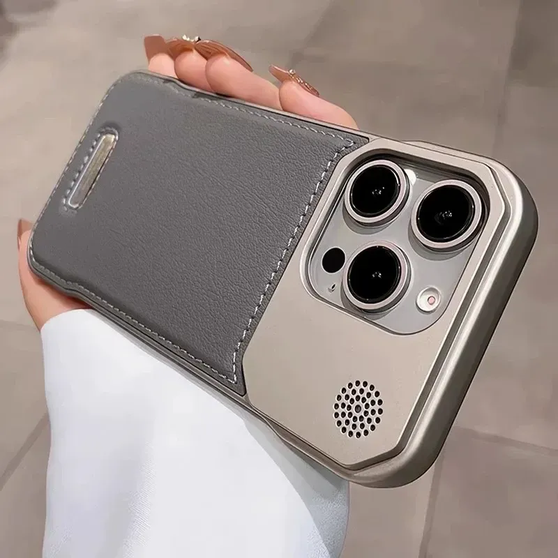 Business-Aromatherapie-Ledertasche für iPhone 17, Air 16, 15, 14 Plus, 13, 12, 11 Pro Max, für Magsafe, magnetische rahmenlose Rüstungsabdeckung