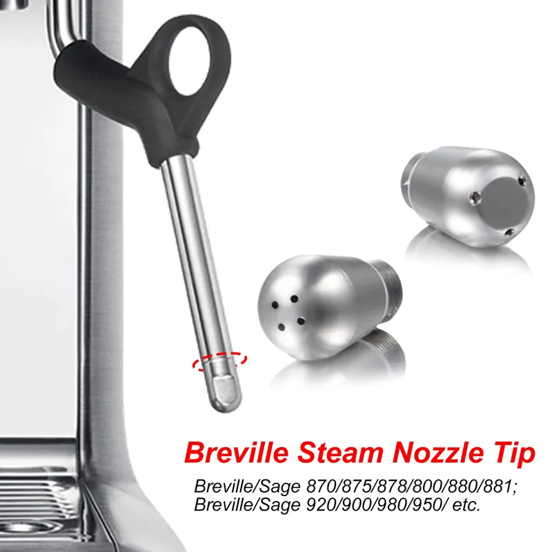 Kaffeemaschine Dampfdüse 3/4 Loch Dampfdüse Milchschaum Auslauf Dampfstab Spitze für Sage Breville Serie 8/9 Espressomaschine