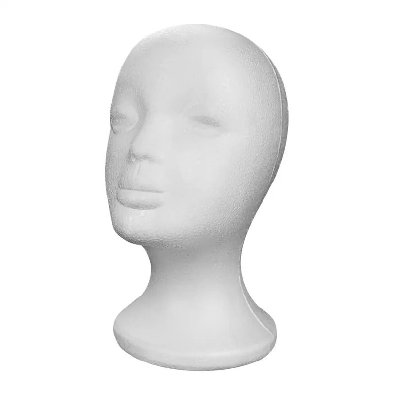 Weibliche Styropor Mannequin Puppe Kopf Modell Schaum Perücke Haar Leichte Puppe Kopf Perücke Display-ständer für Schals Schmuck Hüte