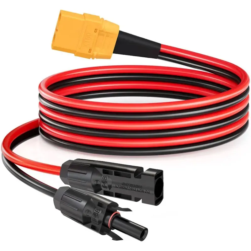 Verbessertes 2 m 1 m 12AWG XT90-Buchse auf Solarpanel-Verlängerungskabel für tragbare Kraftwerke, Lithium-Akku, Drohne, Wohnmobil usw.