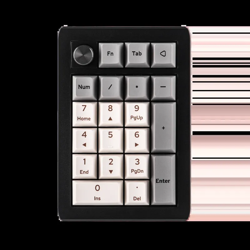 EPOMAKER EK21 VIA 20 % Dichtung verkabelt/Bluetooth/2,4 GHz Wireless NKRO Numpad Aluminiumlegierungsknopf 1000 mAh Akku für Win/Mac/Gaming