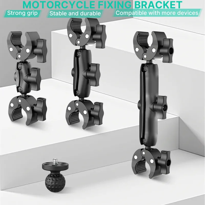 Kamera Doppel Clip Krabben Klemme Für GoPro Motorrad Fahrrad Lenker Clip Halterung Für Insta360 One X2 X3 Sport Kamera Zubehör