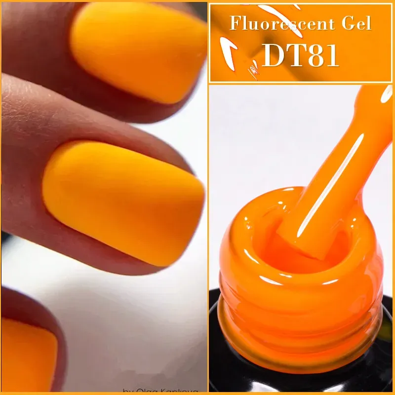 MEET ACROSS 7 ml Orange Rot Grün Gel Nagellack Laser Sparkly Soak Off Semi Permanent Nail Art UV Gel Lack für Nägel