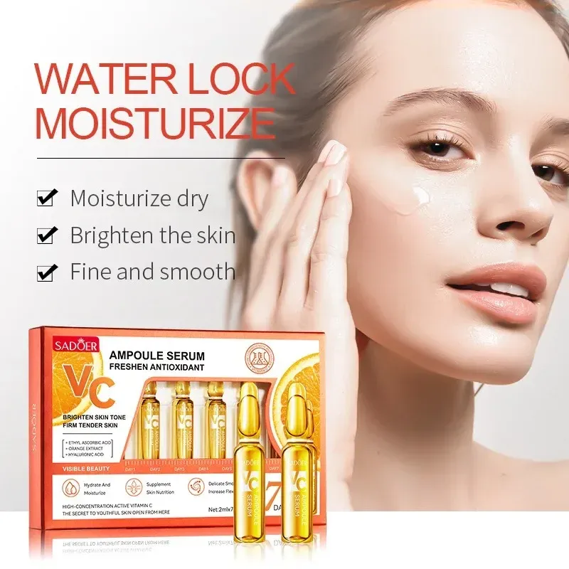 Vitamin C Gesicht Bleaching Serum Dunkle Flecken Sommersprossen Entfernung Hyaluron Poren Minimizer Anti Aging Falten Entfernen Golder Essenz