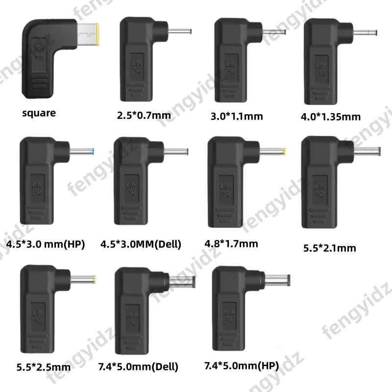 Laptop-Netzteil-Anschluss, DC-Stecker, USB-Typ-C-Buchse auf universellen männlichen Klinkenkonverter für HP Dell Asus Acer Lenovo Notebook