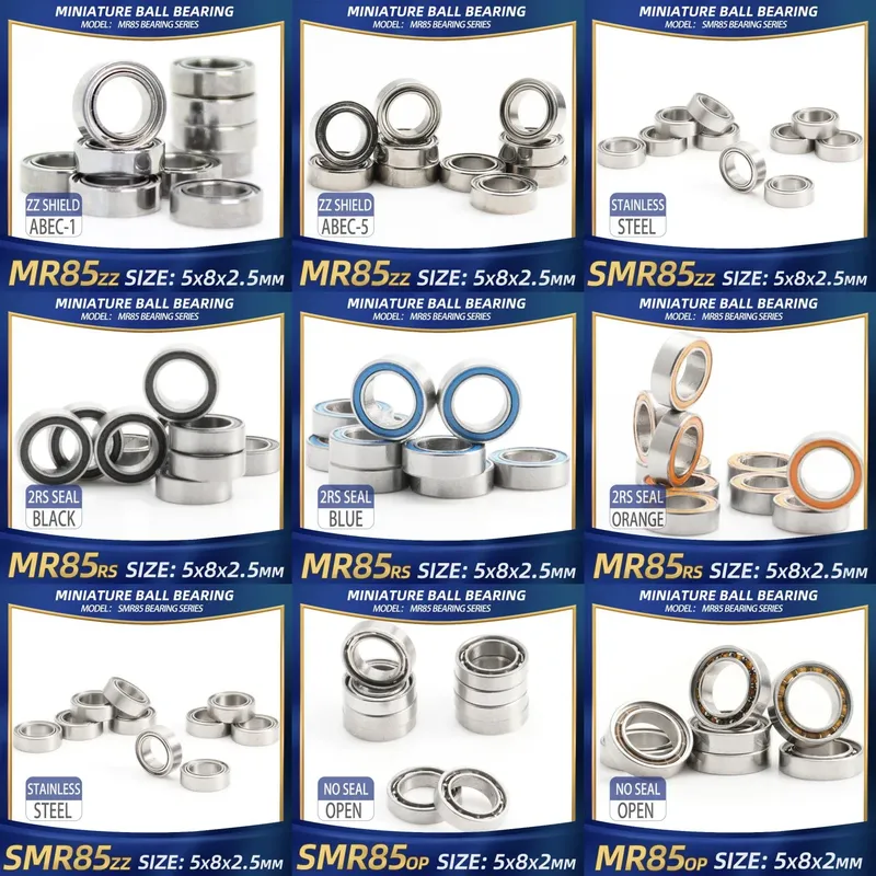 FUSHI MR85 ZZ Lager 5x8x2,5 mm 10 Stück MR85ZZ RS 2RS MR85Open Handstück Lager für Grafikkarte High Speed für Motor