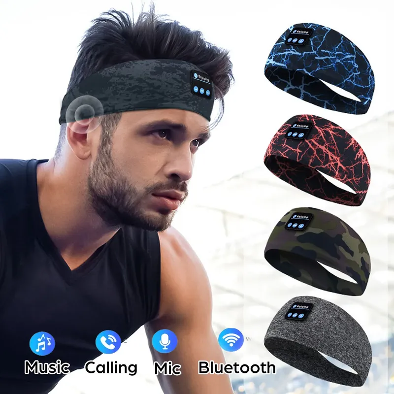 Bluetooth Kopfhörer Sport Stirnband Elastische Drahtlose Kopfhörer Musik Schlafen Augenmaske Drahtlose Bluetooth Headset Yoga Stirnband