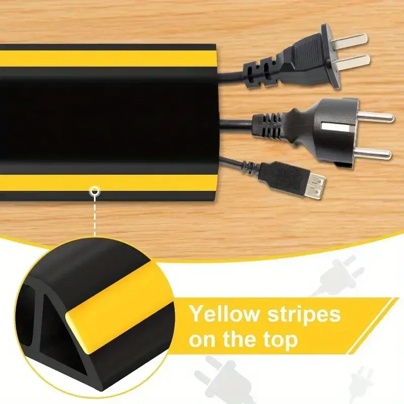1PC 1m/39,37 zoll Boden Kabel Abdeckung Selbst-Kleber Kabel Protector Verlängerung Verdrahtung Kanal Schutz Kabel Concealer Verwalten Kabel
