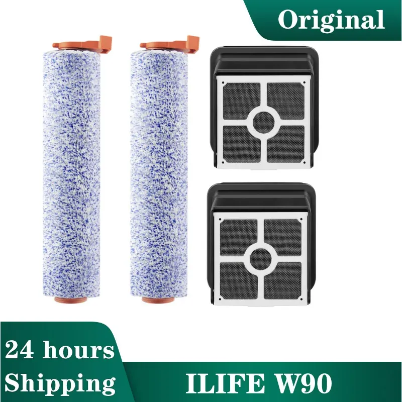 Original-Rollenbürste und HEPA-Filter für ILIFE W90 Kabelloser Trockenreinigungs-Smart-Washing-Mop Staubsauger Zubehör