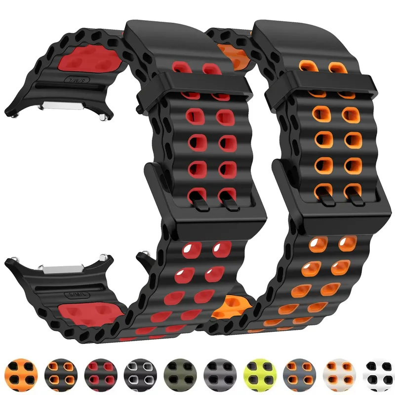 Band für Samsung Galaxy Watch Ultra 47 mm Silikon-Sportarmband No Gap Smartwatch-Armband für Galaxy Watch Ultra Armband Männer Frauen