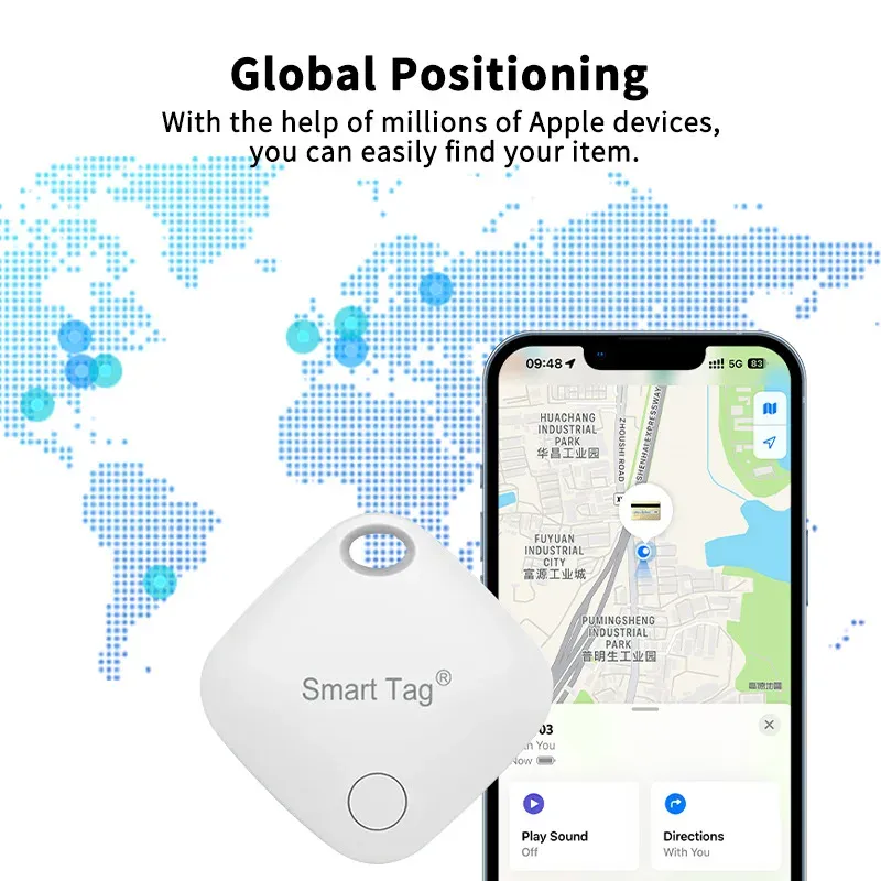 RSH Original Smart Tag Air Track funktioniert mit Apple Find My Key Finder Search Tracker GPS Locator für Kinder Haustier Hunde Katze Schlüsselanhänger