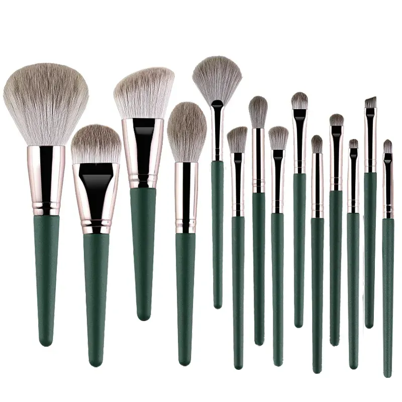 14Pcs Make-Up Pinsel Weichen, Flauschigen Make-Up-Tools Kosmetische Pulver Lidschatten Foundation Erröten Blending Schönheit Make-Up Pinsel