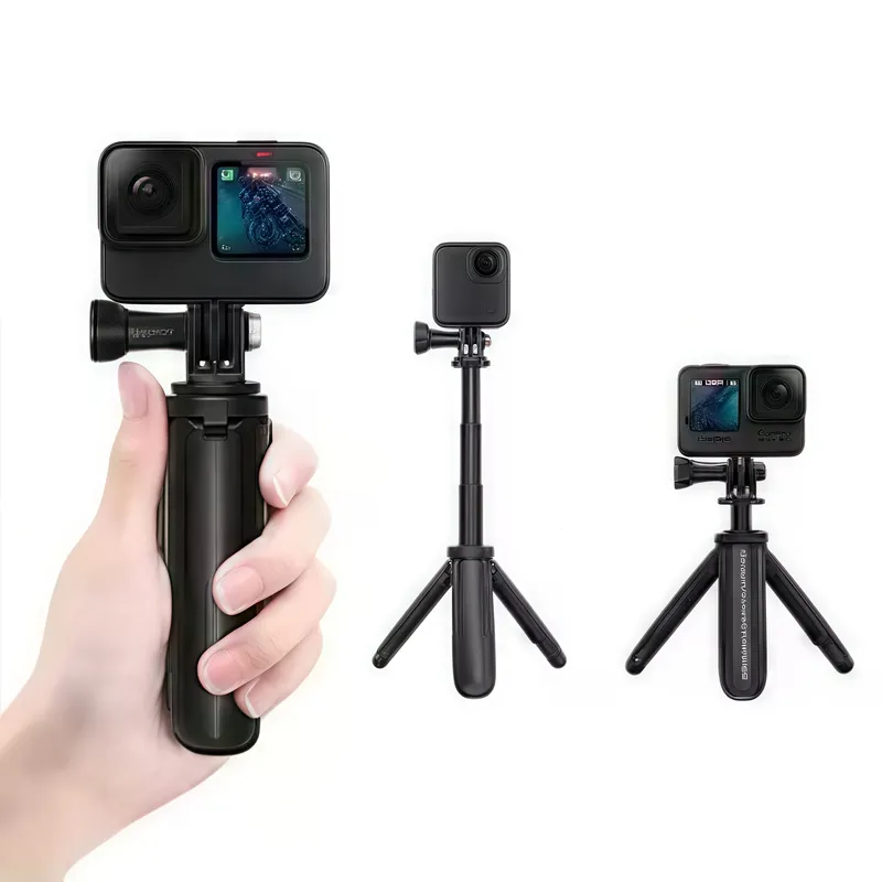 Faltbares Mini-Stativ fĂŒr GoPro Hero 11/10/9/Session und Osmo Action â tragbarer Vlog-EinbeinstativstĂ€nder mit Telefonhalterung