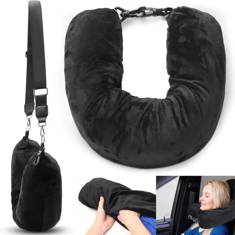 Befüllbare Reise-Nackenkissen-Sachen mit Kleidung, Kissenbezug, Aufbewahrungstasche, wasserdicht, tragbar, Reisetasche, Kissen
