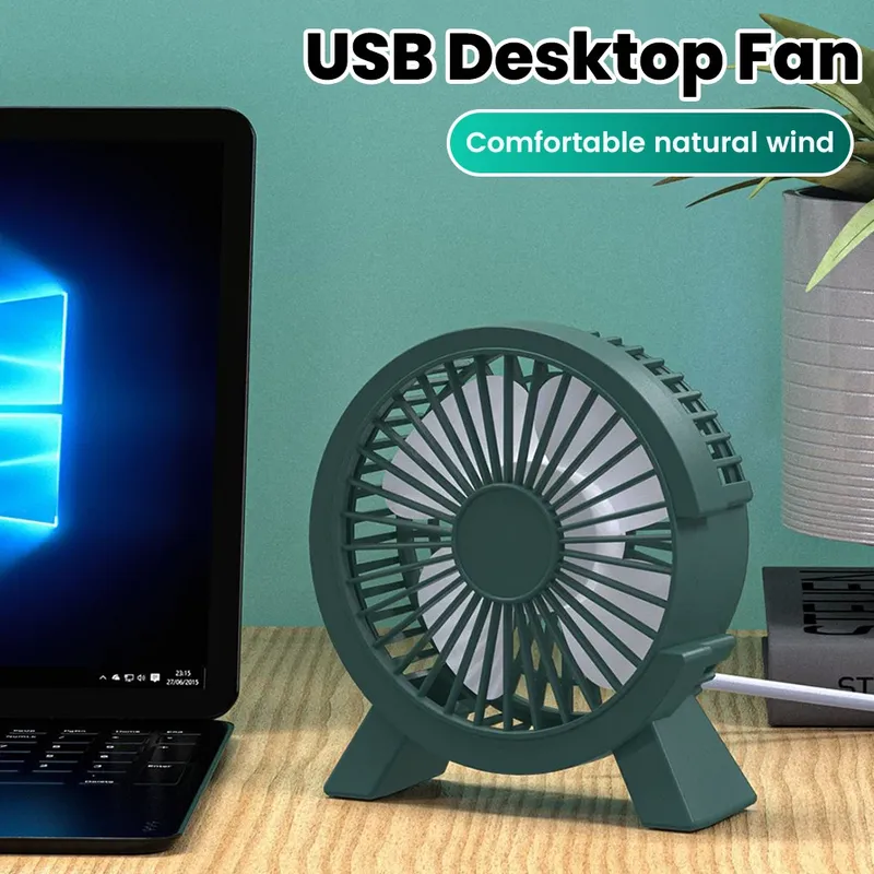Mini USB wiederaufladbarer Tischventilator, tragbarer USB-kleiner Ventilator, Ventilator für Studentenwohnheim, Computer, Sommer-Gadget, Heimschreibtisch, Büro