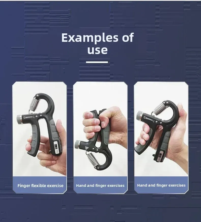 10-100 kg verstellbarer Handgrifftrainer mit Zähler, Handgelenk-, Unterarm- und Handtrainer für den Muskelaufbau