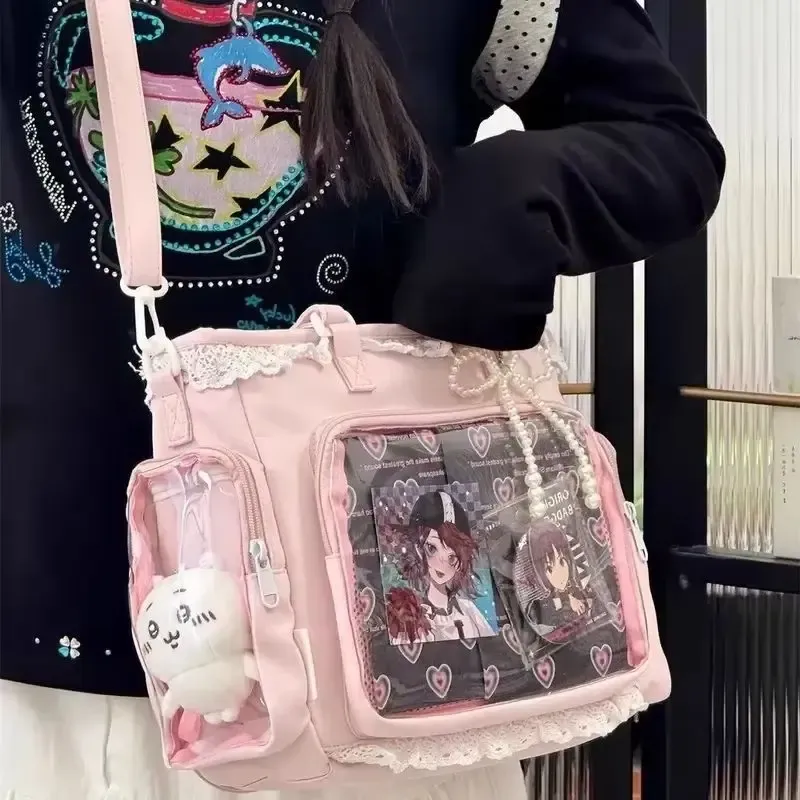Ballettmädchen hat einen großen Appetit, japanische 2D-Einzelschulter-Crossbody-Waren-Tasche, Geschenk für Freunde, nur keine Puppen, keine Karte