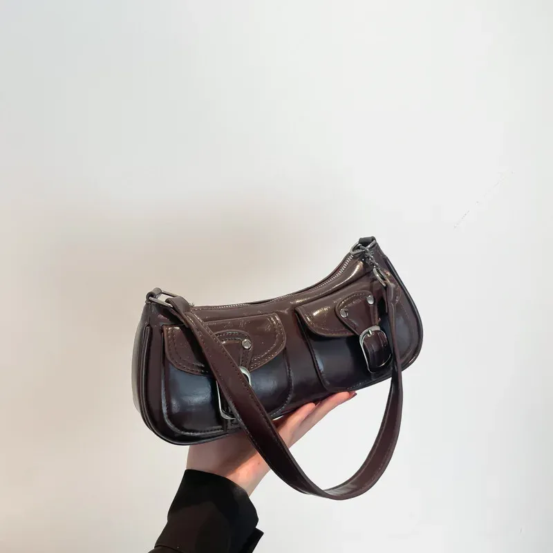 Damen Umhängetasche Mode Pendeln Achseltasche Persönlichkeit trendige coole Rollertasche kleine Senior Sense Schulter Umhängetasche
