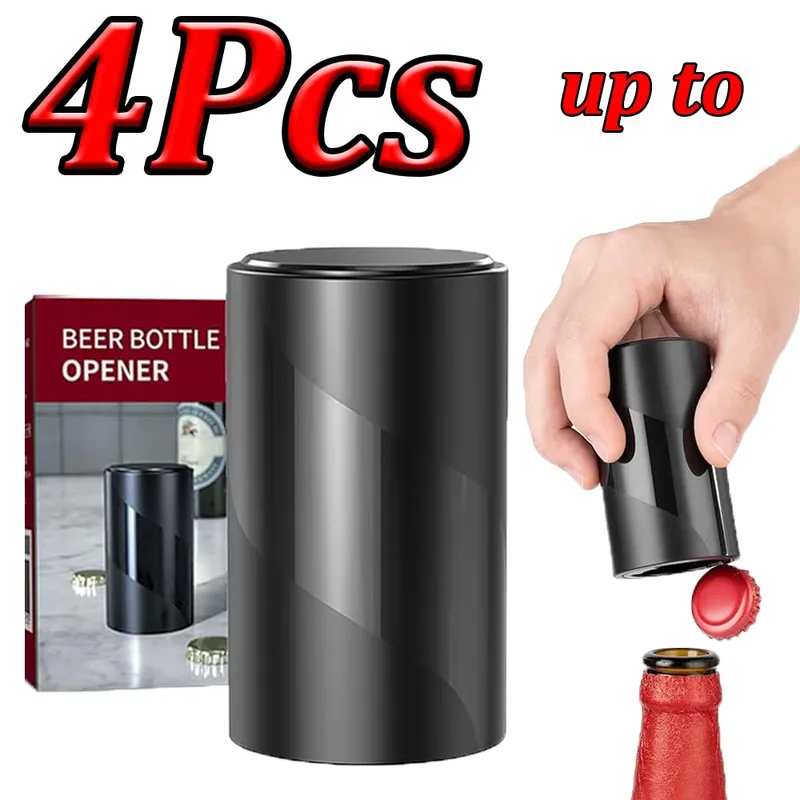 1-4Pcs Automatische Bier Flasche Opener Nach Unten Push Flasche Opener Wein Bier Soda Cap Opener Küche Zubehör