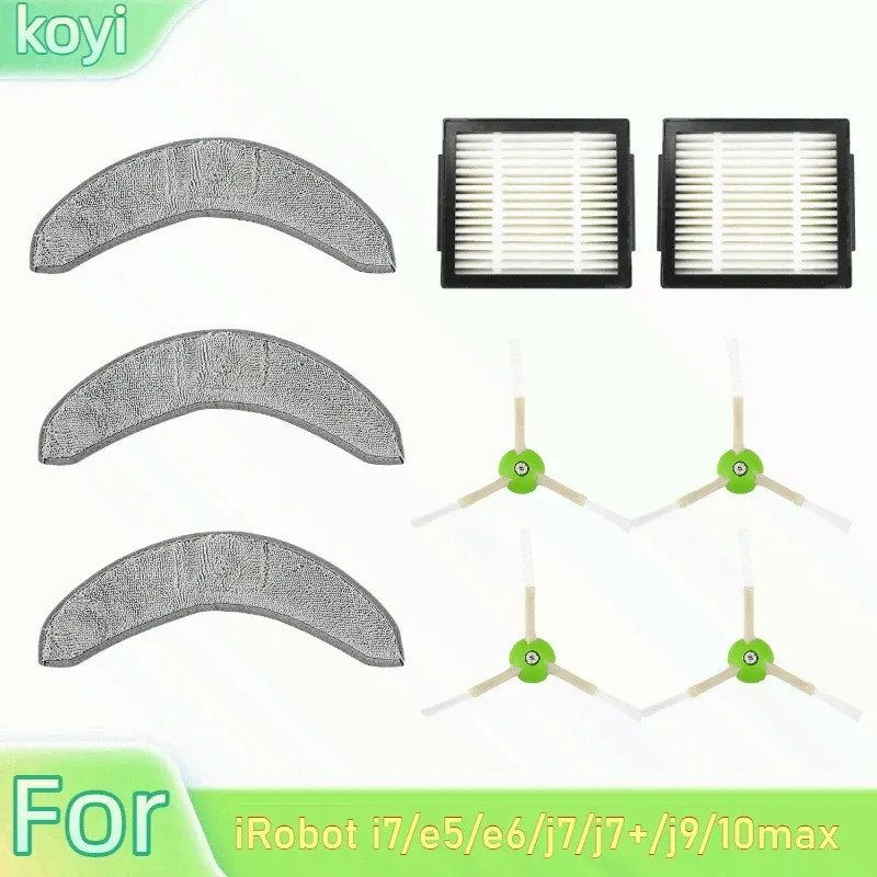 Passend für das Zubehörset des Roboterstaubsaugers Yujian J4, einschließlich: Hauptbürste, Kantenbürste, Reinigungstuch, Filter