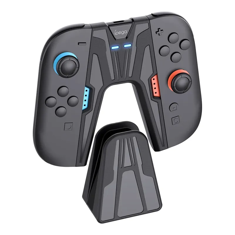 Magnetische Ladestation PG-SW2129A für Switch 2-Joypad mit automatischer Adsorption, LED-Statuslicht (blau/orange), inklusive Aufbewahrungsbasis