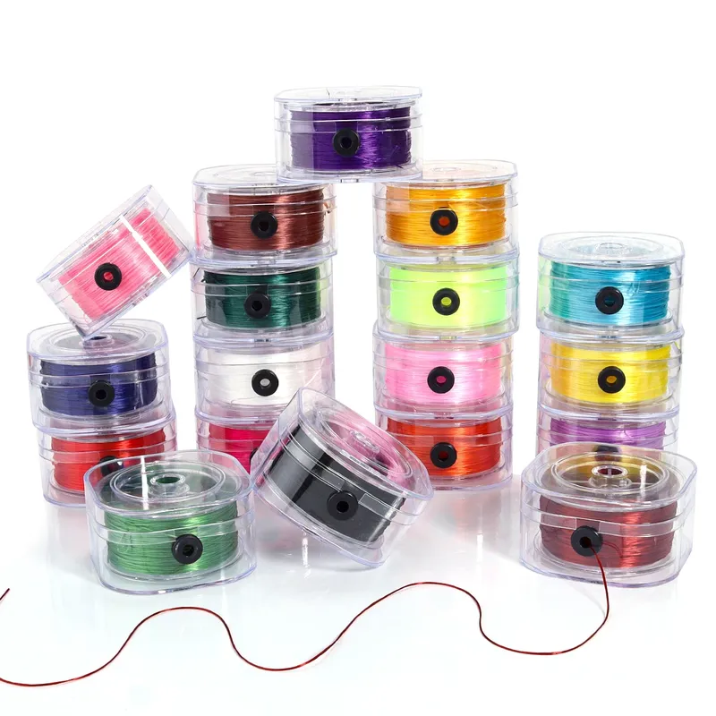 90 m/Rolle starke elastische Perlenschnüre 0,8 mm bunte Stretch-Fadenschnur für DIY-Armband, Halskette, Schmuckherstellung, Schnüre