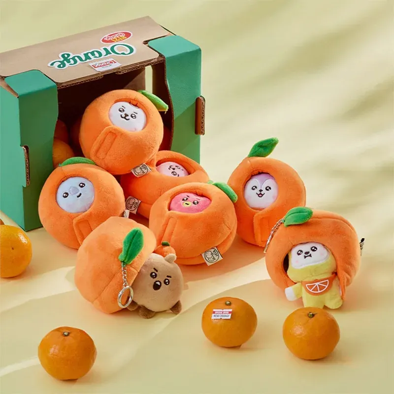 Koreanische Beliebte Cartoon Orange Serie Anhänger Puppe Tasche Dekoration Schlüssel Kette Geschenk Paar Stil Haushalts Waren Kleines Geschenk