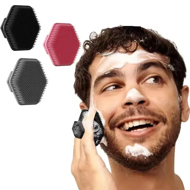 Silikon-Reinigungsbürste, Gesichtsreinigung, Schrubber, Silikon, Miniatur-Gesicht, Tiefenreinigung, Rasur, Massage, Gesichtspeeling, Bürste, Schönheit, Dusche