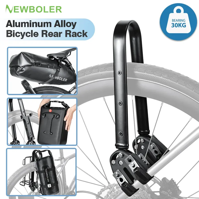 Einstellbare Aluminium Legierung Fahrrad Gepäck Träger Kies Fahrrad Universal Fahrrad Hinten Regal Gabel Regal Tasche Für Bikepacking
