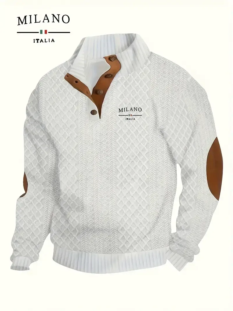 Der neue trendige Kapuzenpullover mit Stehkragen 2025, modisch und beliebt, bequem für Reisen und tägliches Pendeln für Männer