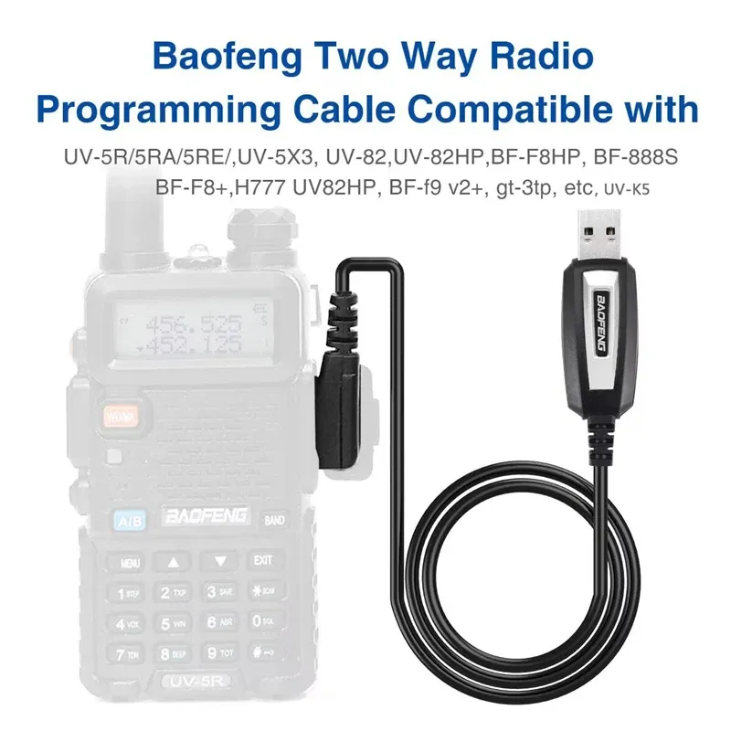 USB Walkie-Talkie Programmierkabel - Kompatibel mit Baofeng UV-5R/82/888S/UV-S9PLUS & Quansheng UV-K5/5R Plus
