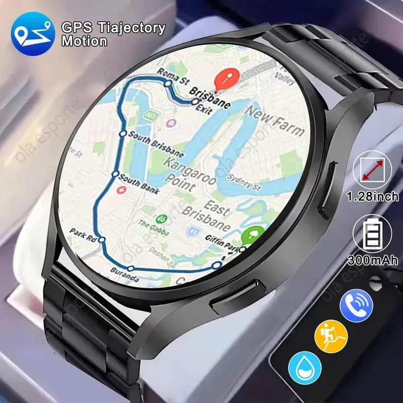Smart Uhr 1,32 zoll HD AMOLED Bildschirm Bluetooth Anruf Gesundheit Monitor Smartwatch Männer Frauen Fitness Sport Uhren Für Android IOS