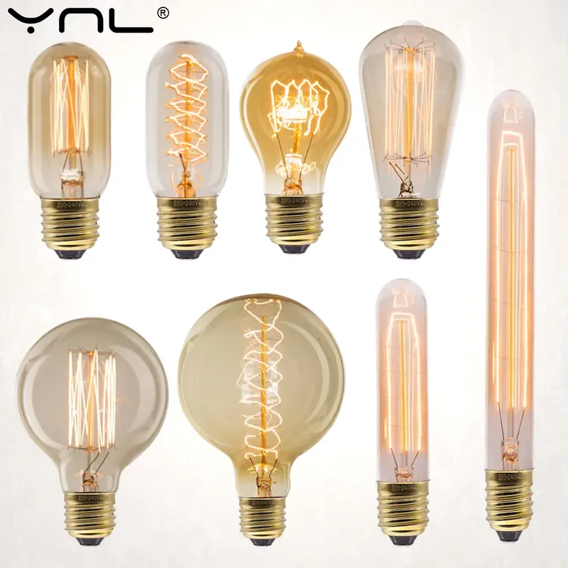 E27 Retro Edison Glühbirne 220V 40W ST64 G80 G95 G125 Ampulle Vintage Edison Glühbirne Glühlampe Home Decor Filament Glühbirne