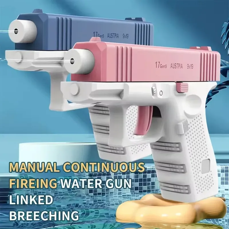 Sommer Mini Wasser Pistole Nicht Elektrische Pistole Hochdruck Voll Automatische Schießen Wasser Strand Spielzeug Pistole Für Kinder Junge Mädchen erwachsene