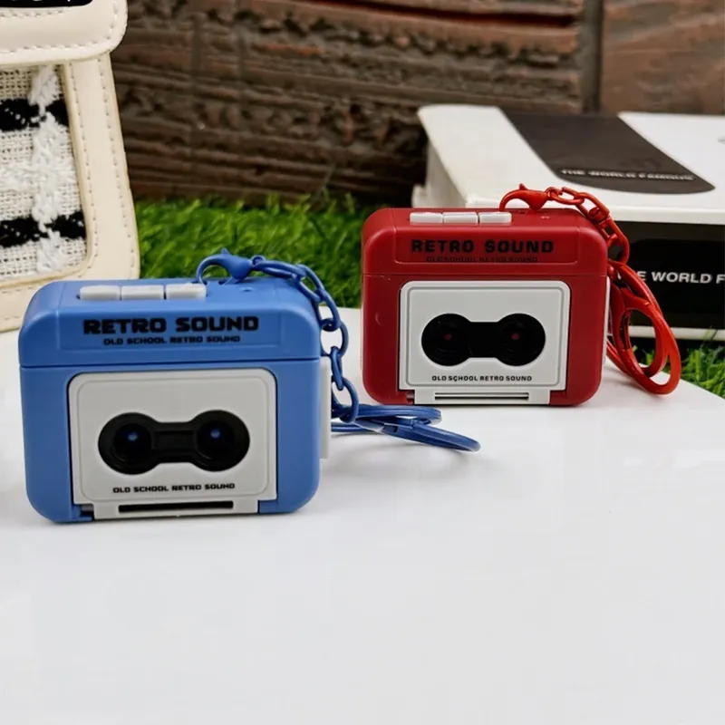 ZAKOL Personalisierter Retro-Tape-Recorder-Schlüsselanhänger, Mini-Aufnahme, Spieluhr, Anhänger, Schlüsselanhänger, Rucksack, Ornament, Geburtstag, Paar, Geschenk