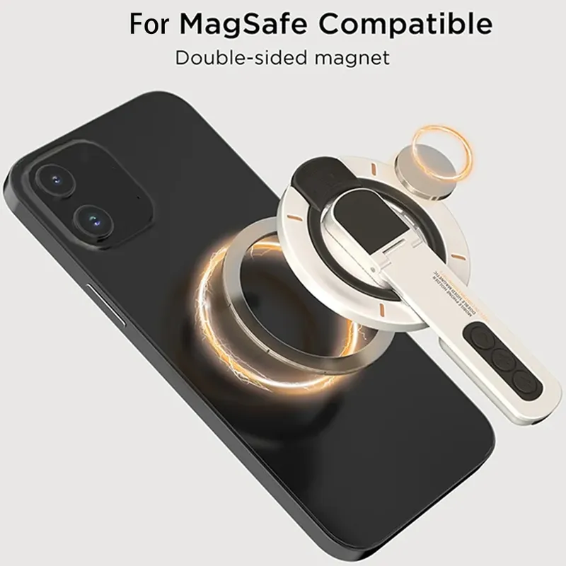 Handy-Griffständer 3-in-1 Magnetischer Fingerring-Halter Doppelseitiger Magnetischer Handyständer für iPhone17 16 15 Magnetischer Handyhalter