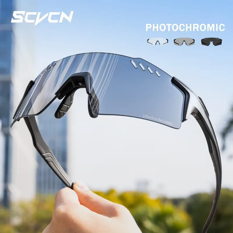SCVCN Photochrome fahrrad Radfahren brille UV400 Fahrrad reiten Brillen Sport MTB Outdoor Sport Golf Camping Fahren Okulare