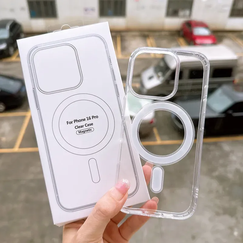 Magnetische Wireless-Ladehülle mit Animationsfunktion für MagSafe für iPhone 17 Air 16 15 14 13 12 11 Plus Mini Pro Max Cover mit Box - 3.52 EUR