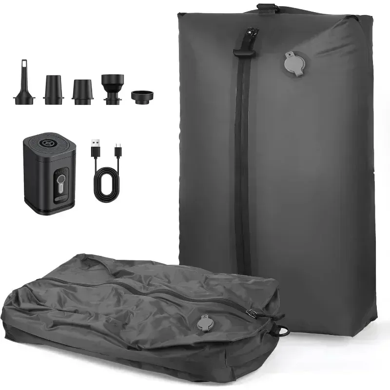 17L Vakuum-Kompressionsbeutel mit Luftpumpe, wiederverwendbare Reise-Aufbewahrungstasche, Outdoor-Kompressionsrucksack, Gepäcktasche