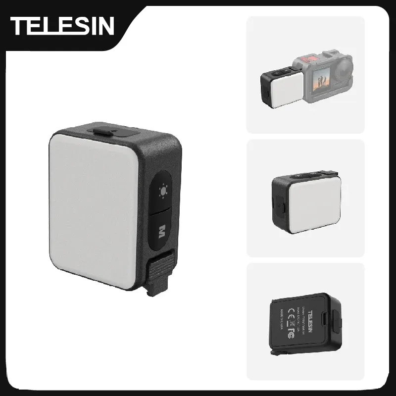 TELESIN Quick Release Fülllicht Mini Wasserdichte Selfie Licht Für DJI OSMO Action 2 3 4 5 pro Mini Selfie Licht Für Action Kamera