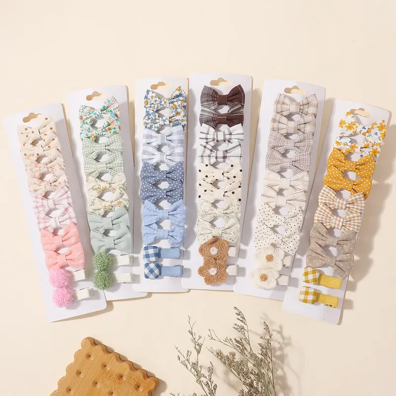20 teile/satz Schöne Kinder Bögen Haar Clips für Mädchen Haarspange Boutique Vollständige Abdeckung Stoff kinder Kopfbedeckungen Baby Haar Zubehör
