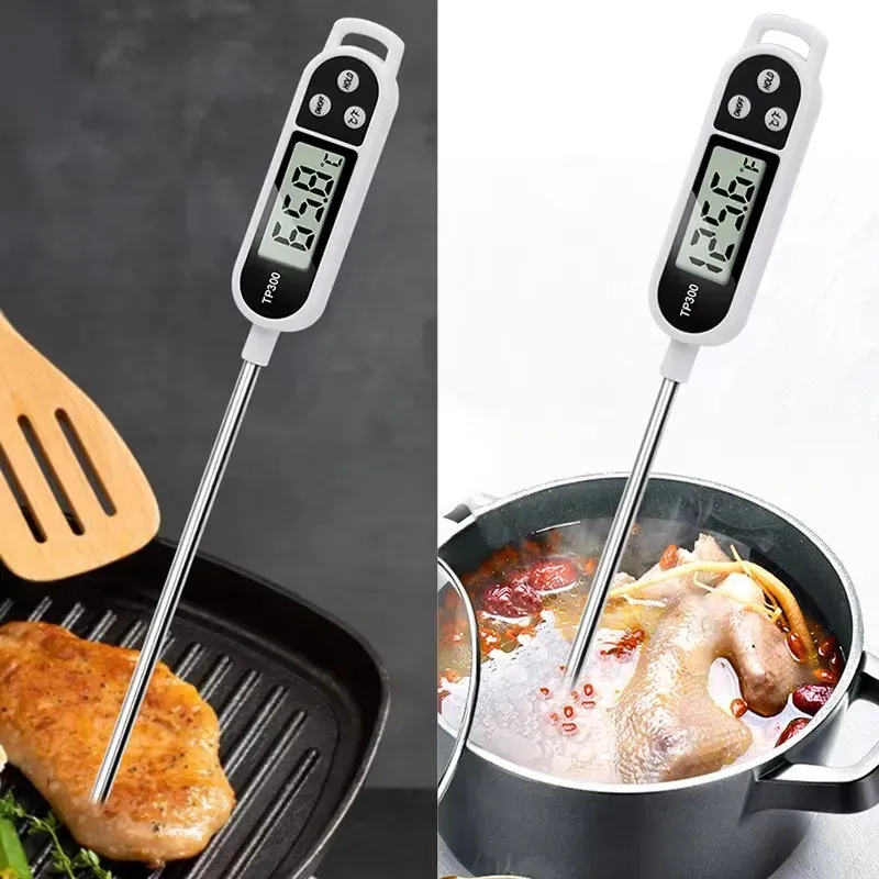 Edelstahlsonde zum Kochen von Speisen, Grillofen, Wasser, Milch, Öl, flüssiges Fleisch, digitales Küchenthermometer, Küchenutensilien
