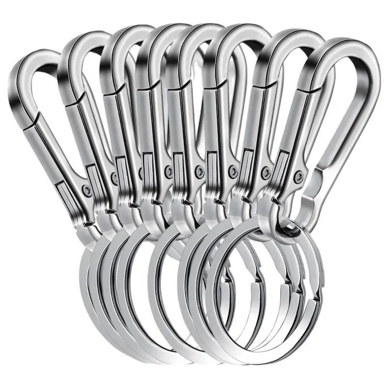 6 Stücke Karabiner Clip Schlüsselanhänger Metall Karabiner Form Schlüsselanhänger Schlüsselanhänger Schlüsselhalter Clips Hakenhalter Organizer für Autoschlüssel Finder