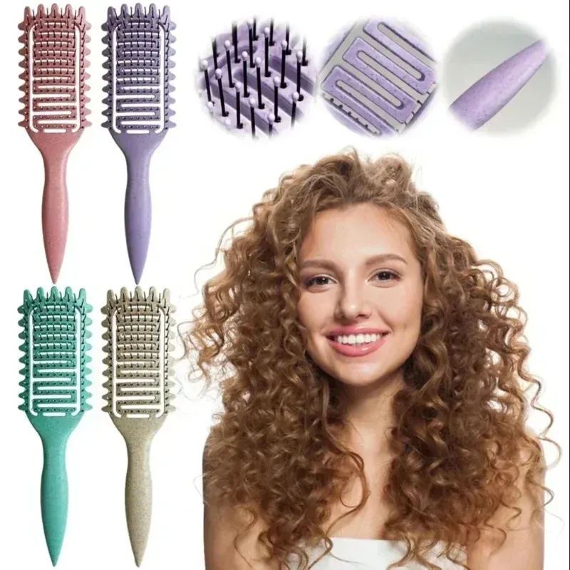 Curl Definieren Styling Pinsel Aushöhlen Entwirren Haar Pinsel Verwirrt Nass Lockiges Haar Kamm Gestaltung Locken Barber Friseur Werkzeuge