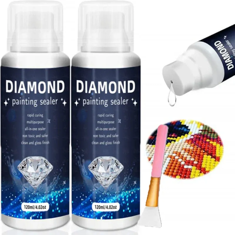 120-ml-Kleber für Diamantmalerei-Sets – schnell trocknende, ausfallsichere Formel mit permanentem Halt und Glanz – Diamantmalerei-Versiegelung